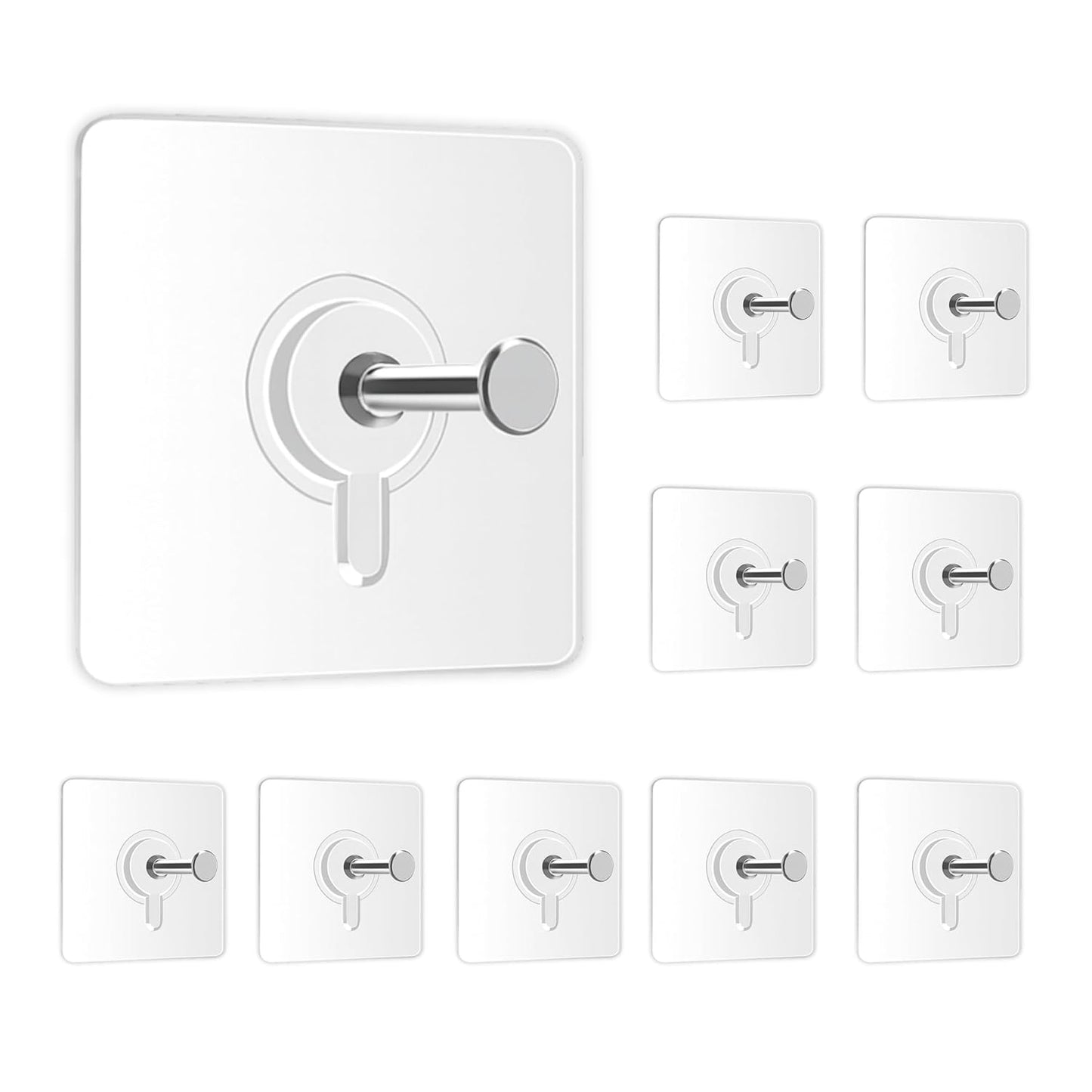Premium Transparent Wall Hooks – No Drilling Needed