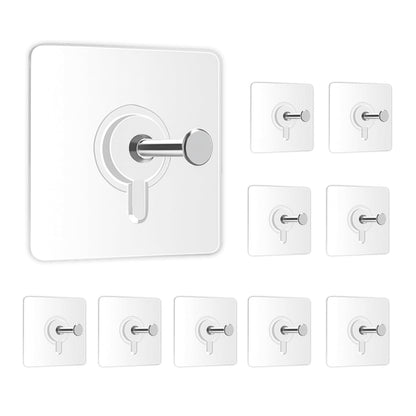 Premium Transparent Wall Hooks – No Drilling Needed