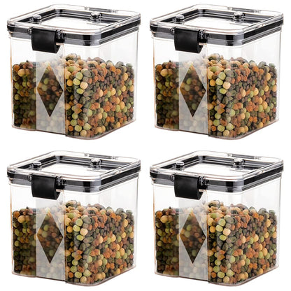 Modern Air Tight Kitchen Organizer Containers Set of Four