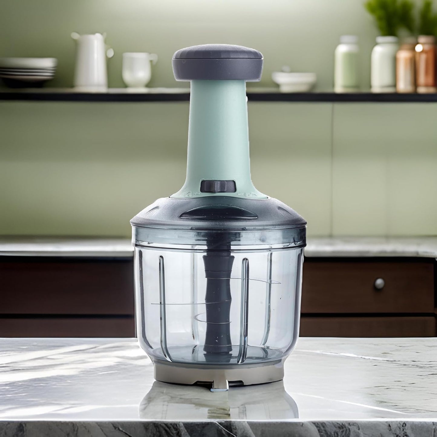Premium Push Vegetable Chopper with 5 Blades