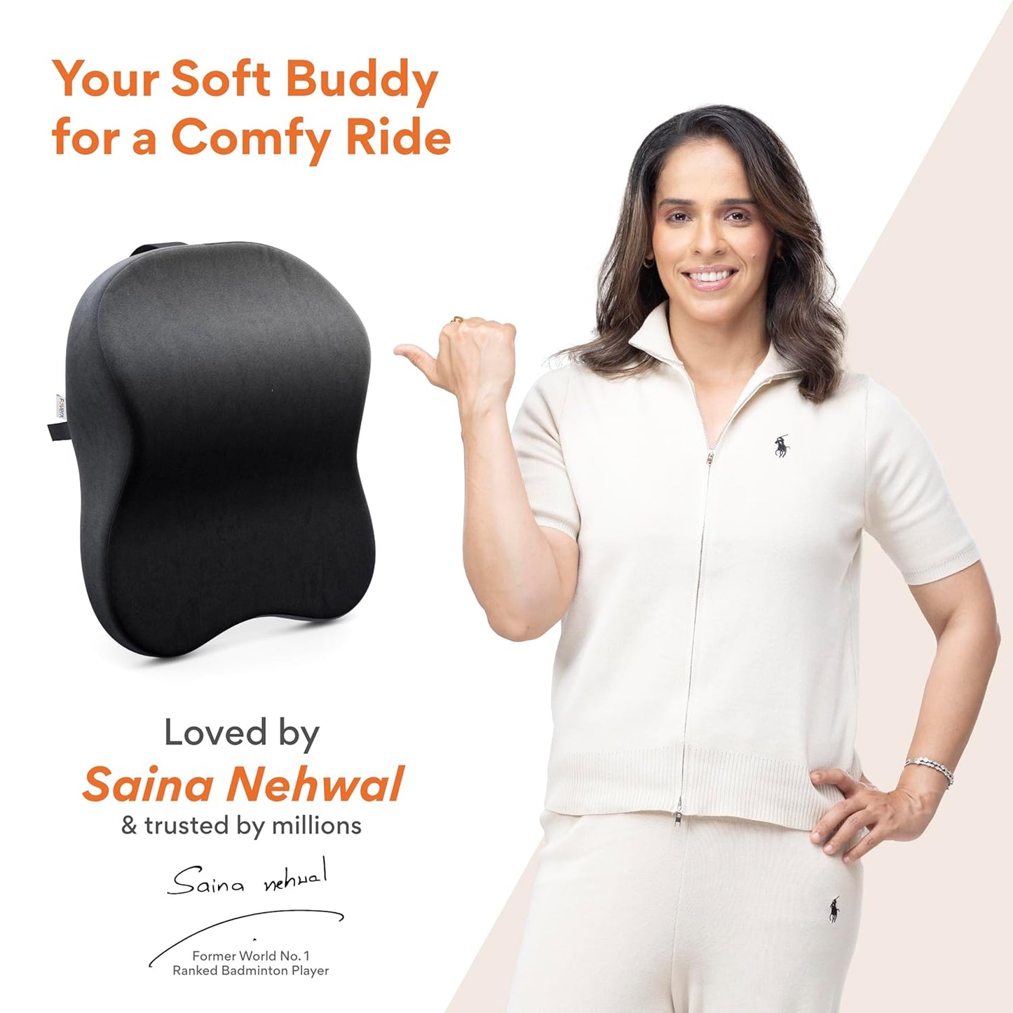 Premium Memory Foam Car Neck Support Pillow