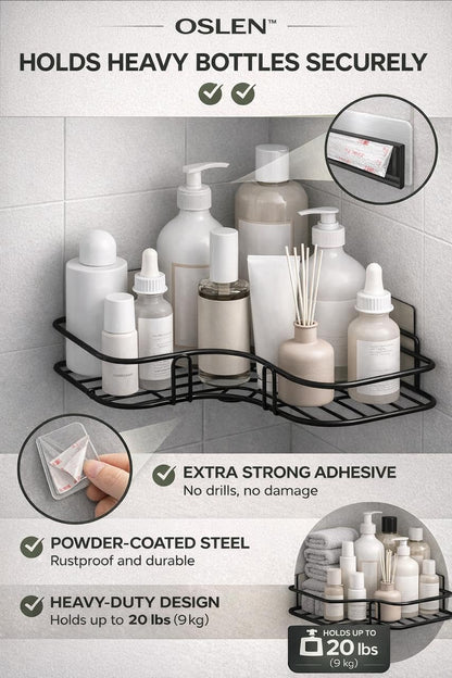 Modern Adhesive Bathroom Storage Corner Rack