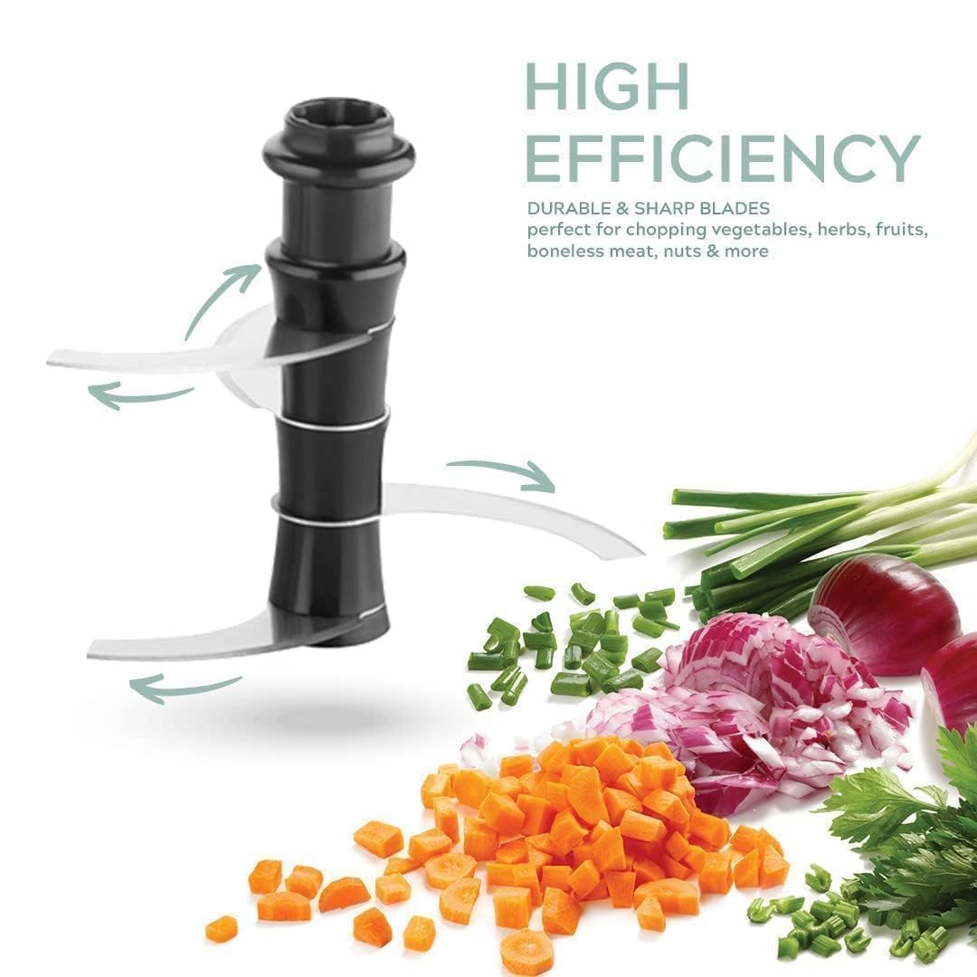 Premium Push Vegetable Chopper with 5 Blades