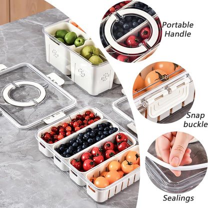 Premium Multi-Section Fridge Storage Organizer