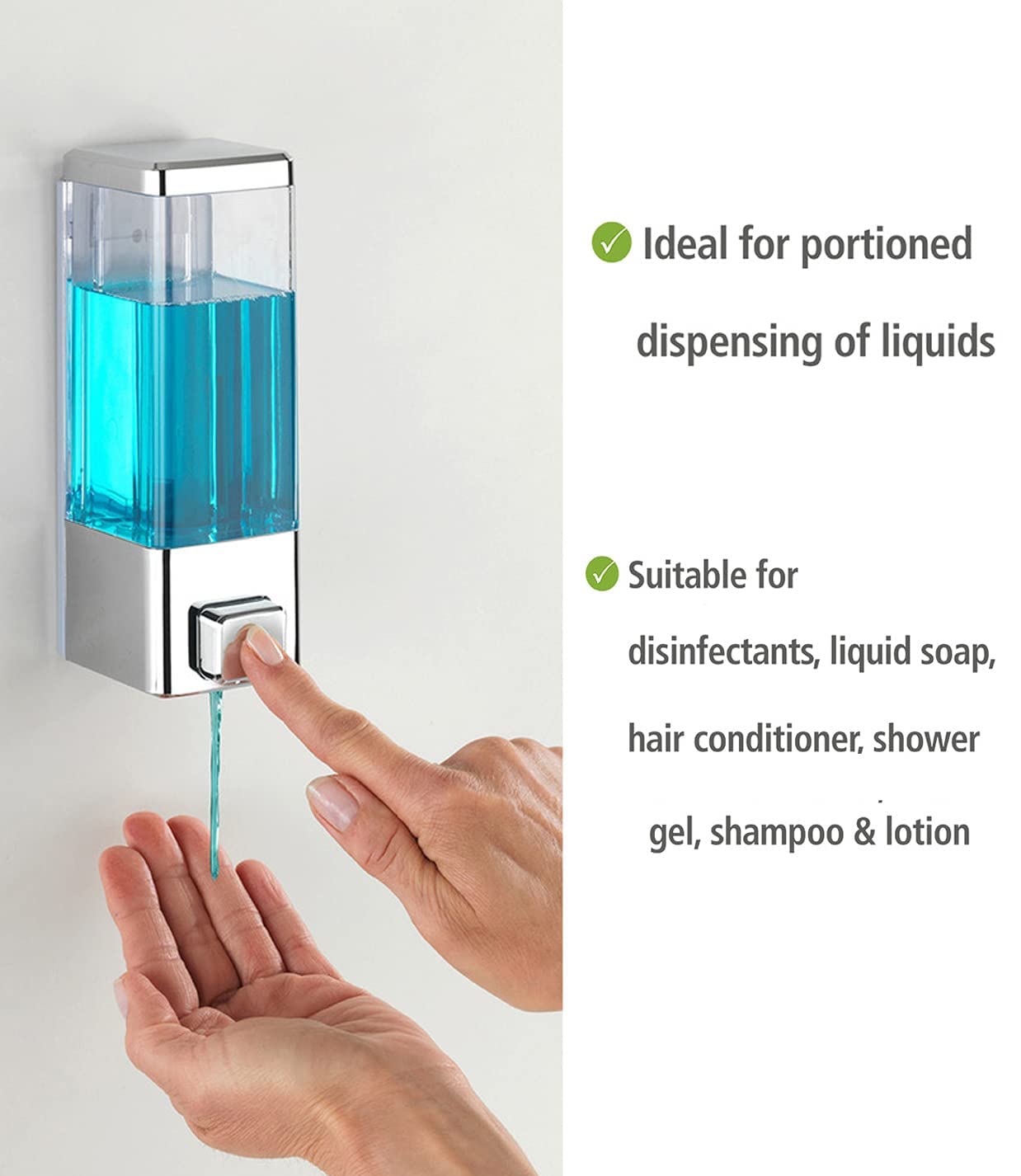 Modern Clear Soap Dispenser for Kitchen & Bathroom