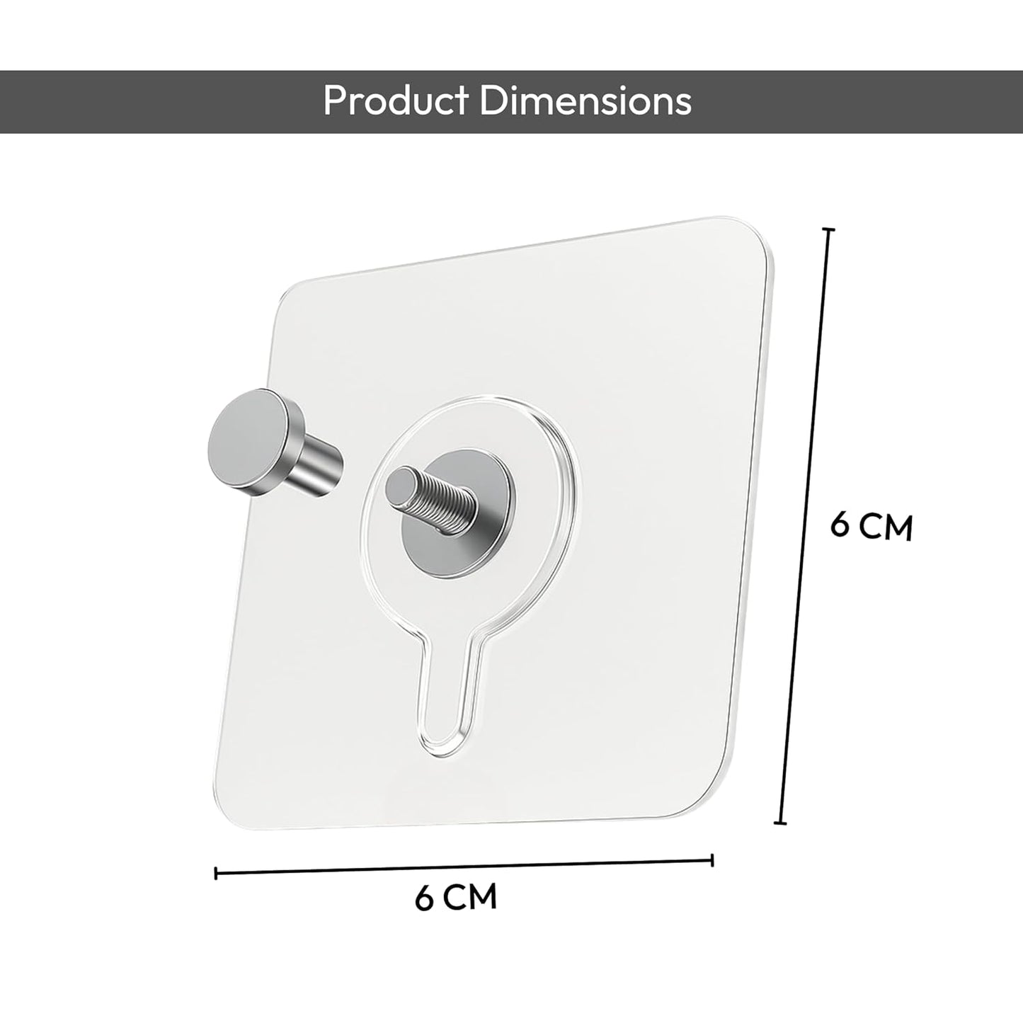 Premium Transparent Wall Hooks – No Drilling Needed