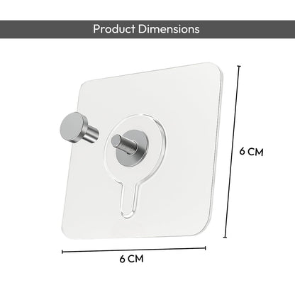 Premium Transparent Wall Hooks – No Drilling Needed