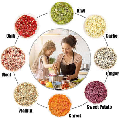Premium Push Vegetable Chopper with 5 Blades