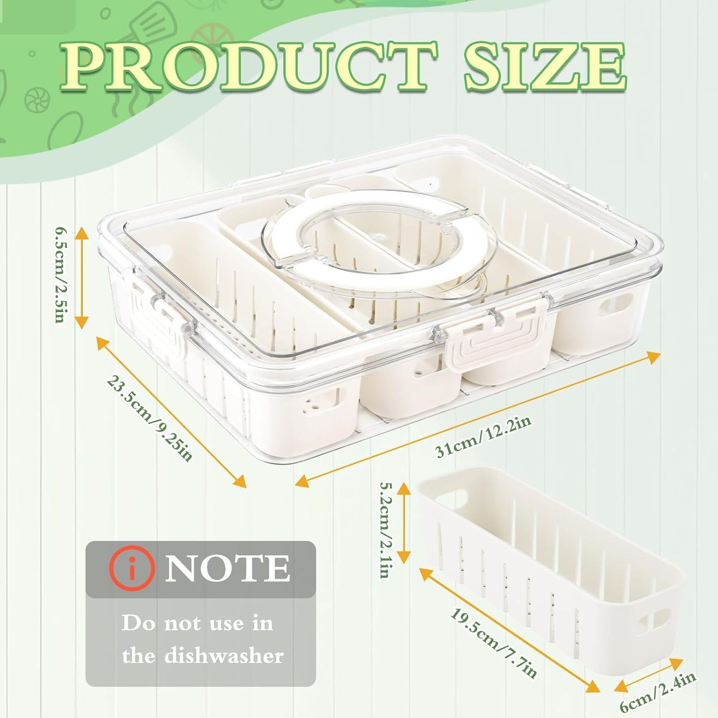 Premium Multi-Section Fridge Storage Organizer