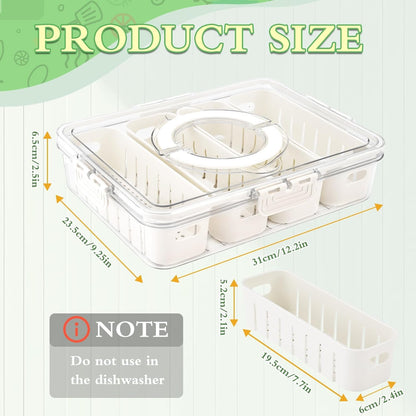 Premium Multi-Section Fridge Storage Organizer